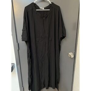 ODDBIRD Co Sz 4XL/5XL Ruya Tunic Dress Black Viscose Midi NO BELT